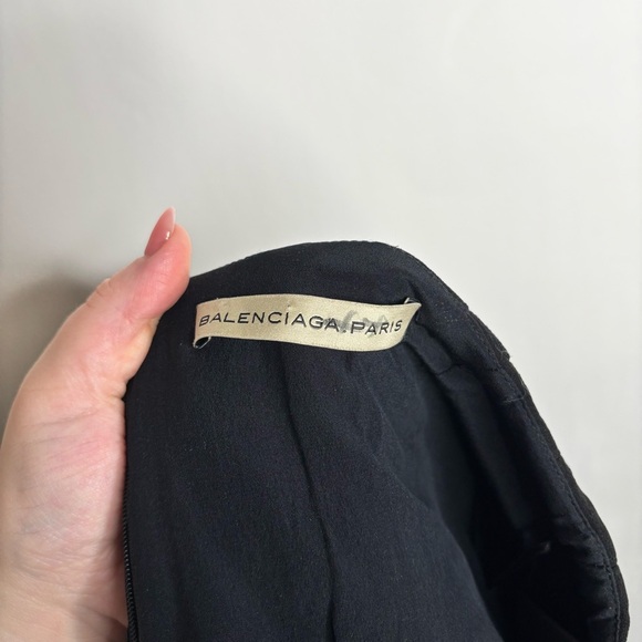 Balenciaga Mini Skirt in Black Acetate Vintage Y2K - Picture 6 of 11